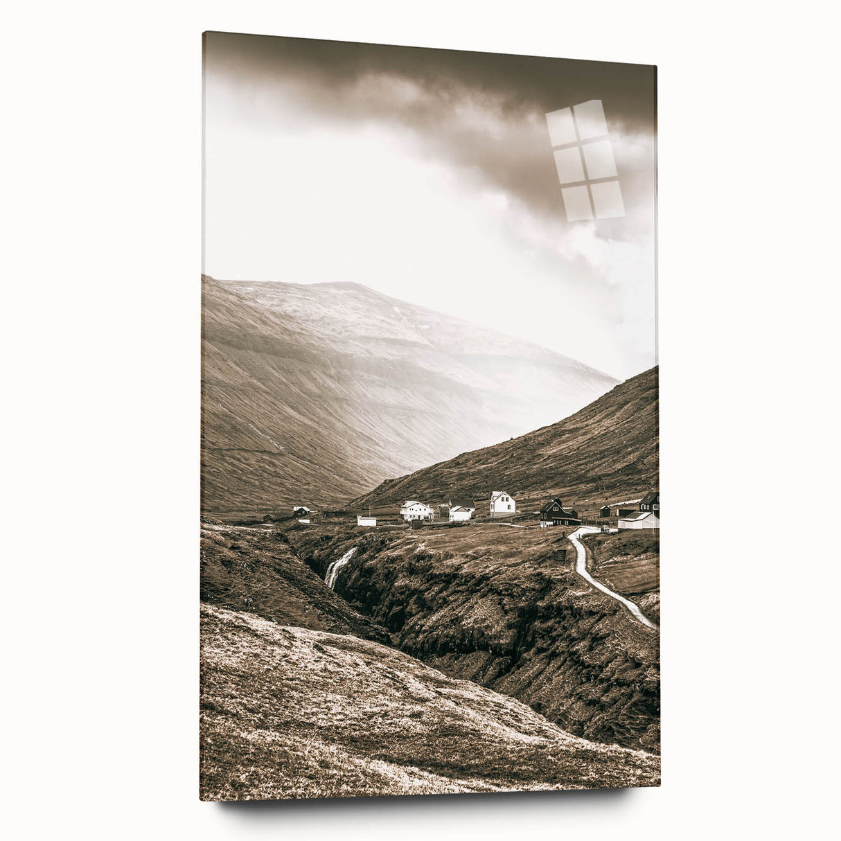 Farmhouse Valley Landscape Art – Rustic Country Style Wall Decor