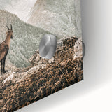 Rustic Farmhouse Wall Art - Vintage-Inspired Mountain Scene with Wildlife
