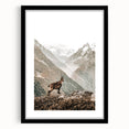 Rustic Farmhouse Wall Art - Vintage-Inspired Mountain Scene with Wildlife