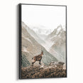 Rustic Farmhouse Wall Art - Vintage-Inspired Mountain Scene with Wildlife