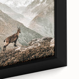 Rustic Farmhouse Wall Art - Vintage-Inspired Mountain Scene with Wildlife