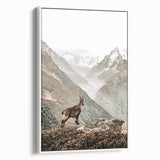 Rustic Farmhouse Wall Art - Vintage-Inspired Mountain Scene with Wildlife
