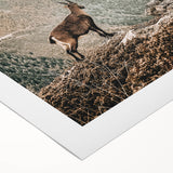 Rustic Farmhouse Wall Art - Vintage-Inspired Mountain Scene with Wildlife