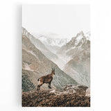 Rustic Farmhouse Wall Art - Vintage-Inspired Mountain Scene with Wildlife