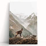 Rustic Farmhouse Wall Art - Vintage-Inspired Mountain Scene with Wildlife
