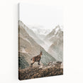 Rustic Farmhouse Wall Art - Vintage-Inspired Mountain Scene with Wildlife