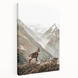Rustic Farmhouse Wall Art - Vintage-Inspired Mountain Scene with Wildlife