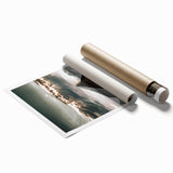 Country Farmhouse Wall Art - Rustic Barn with Majestic Mountain Backdrop