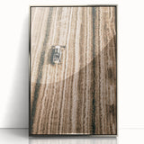 Farmhouse Wall Art - Aerial View of Rustic Wheat Field with Harvester