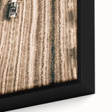 Farmhouse Wall Art - Aerial View of Rustic Wheat Field with Harvester