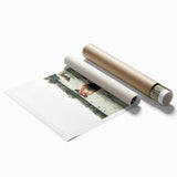 Farmhouse Wall Art - Rustic Country Cattle in Green Pasture Scene