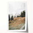 Farmhouse Wall Art - Cozy Cabin in Scenic Mountain Landscape for Decor