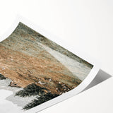 Farmhouse Wall Art - Cozy Cabin in Scenic Mountain Landscape for Decor