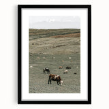 Farmhouse Wall Art - Rolling Hills with Grazing Cattle for Rustic Decor