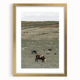 Farmhouse Wall Art - Rolling Hills with Grazing Cattle for Rustic Decor