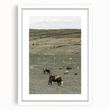 Farmhouse Wall Art - Rolling Hills with Grazing Cattle for Rustic Decor