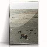 Farmhouse Wall Art - Rolling Hills with Grazing Cattle for Rustic Decor
