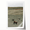 Farmhouse Wall Art - Rolling Hills with Grazing Cattle for Rustic Decor