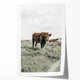 Farmhouse Wall Art - Rustic Cow in Lush Pasture for Country Decor