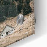 Farmhouse Wall Art - Secluded Cabin in Mountain Forest for Rustic Decor