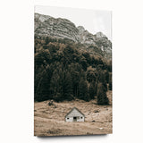 Farmhouse Wall Art - Secluded Cabin in Mountain Forest for Rustic Decor