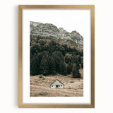 Farmhouse Wall Art - Secluded Cabin in Mountain Forest for Rustic Decor