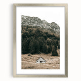 Farmhouse Wall Art - Secluded Cabin in Mountain Forest for Rustic Decor