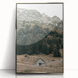 Farmhouse Wall Art - Secluded Cabin in Mountain Forest for Rustic Decor