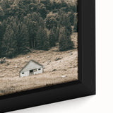 Farmhouse Wall Art - Secluded Cabin in Mountain Forest for Rustic Decor