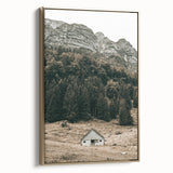 Farmhouse Wall Art - Secluded Cabin in Mountain Forest for Rustic Decor
