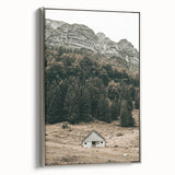 Farmhouse Wall Art - Secluded Cabin in Mountain Forest for Rustic Decor