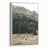 Farmhouse Wall Art - Secluded Cabin in Mountain Forest for Rustic Decor