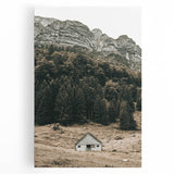 Farmhouse Wall Art - Secluded Cabin in Mountain Forest for Rustic Decor