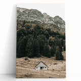 Farmhouse Wall Art - Secluded Cabin in Mountain Forest for Rustic Decor