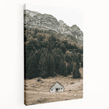 Farmhouse Wall Art - Secluded Cabin in Mountain Forest for Rustic Decor