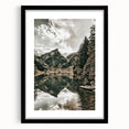 Farmhouse Wall Art - Majestic Mountain Lake Reflection for Rustic Decor