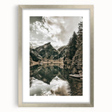 Farmhouse Wall Art - Majestic Mountain Lake Reflection for Rustic Decor