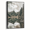 Farmhouse Wall Art - Majestic Mountain Lake Reflection for Rustic Decor