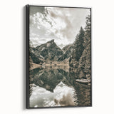 Farmhouse Wall Art - Majestic Mountain Lake Reflection for Rustic Decor