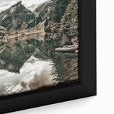 Farmhouse Wall Art - Majestic Mountain Lake Reflection for Rustic Decor