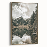 Farmhouse Wall Art - Majestic Mountain Lake Reflection for Rustic Decor