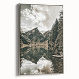 Farmhouse Wall Art - Majestic Mountain Lake Reflection for Rustic Decor