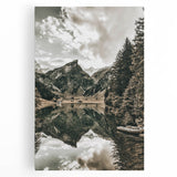 Farmhouse Wall Art - Majestic Mountain Lake Reflection for Rustic Decor