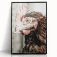 Farmhouse Wall Art - Rustic Close-Up of Chicken for Country Decor