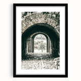 Farmhouse Wall Art - Historic Archway with Stone Path for Rustic Decor