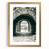 Farmhouse Wall Art - Historic Archway with Stone Path for Rustic Decor