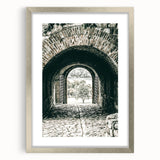 Farmhouse Wall Art - Historic Archway with Stone Path for Rustic Decor