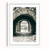 Farmhouse Wall Art - Historic Archway with Stone Path for Rustic Decor