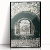 Farmhouse Wall Art - Historic Archway with Stone Path for Rustic Decor