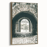 Farmhouse Wall Art - Historic Archway with Stone Path for Rustic Decor